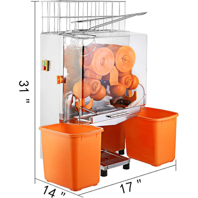 Un buen precio. Máquina comercial de jugo de naranja Jugo de alto rendimiento Seguridad Cortado Conmutador 4 a 7 vasos por minuto en línea