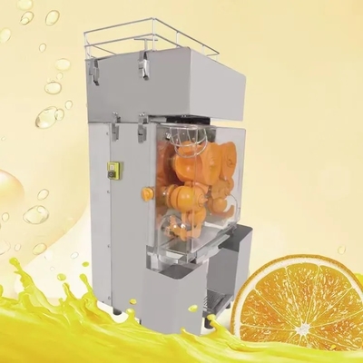 Un buen precio. Máquina conveniente de jugo de naranja fresco para barras de café Separación automática de piel de naranja en línea
