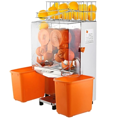 Un buen precio. 130 PCS Máquina de jugo de naranja Exprimir de 22 a 25 naranjas por minuto Tamaño requerido 40-90MM en línea