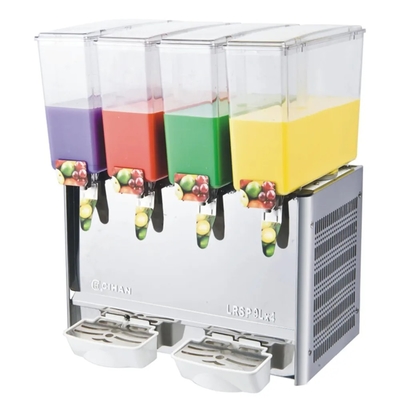 Un buen precio. Dispensador de bebidas comerciales 18L*2 Tanques Dispensador de jugo 350W Dispensador de bebida de té helado de acero inoxidable en línea