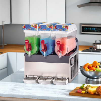 Un buen precio. Tres tanques Máquina eléctrica de granito para heladas Máquina de helados profesional Máquina de granito para arena de hielo en línea