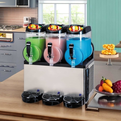 Un buen precio. Venta caliente 12 L*3 máquina de bebidas congeladas 3 tanques Slush Granita Slush máquina Slushy máquina en línea