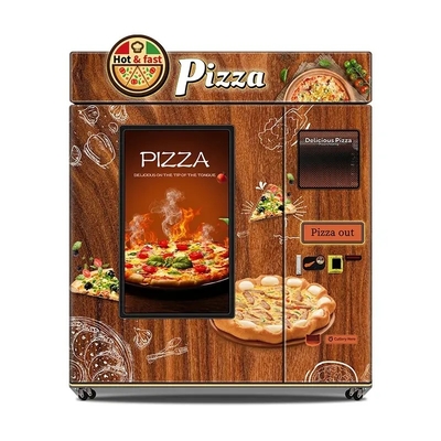 Un buen precio. Venta de pizzas de múltiples sabores calefacción disfrutar de deliciosos alimentos pantalla táctil totalmente automática rápida automática mini-mart máquinas expendedoras de pizzas pantalla táctil máquina de venta automática para la venta en línea