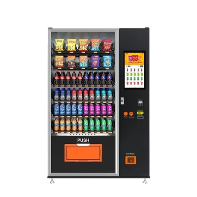 Un buen precio. Máquina de venta de combos de precio barato fácil de usar Máquina de venta de refrigerios con pantalla táctil en línea