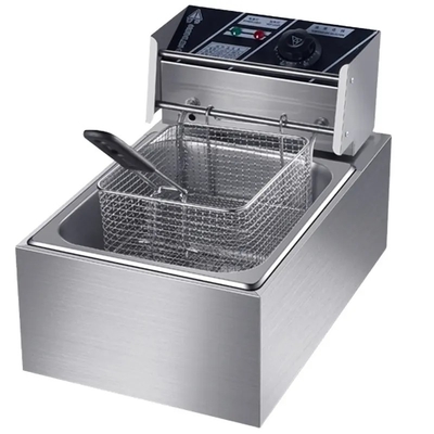 Un buen precio. Equipo de cocina comercial Pollo freidora máquina de cocinar de acero inoxidable Frito con cesta automáticamente en línea